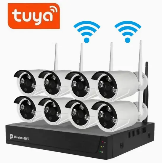모바일 감시 지원 스마트 홈 카메라 무선 IP NVR 키트