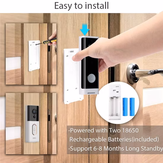 Tuya IP/WiFi 스마트 실외 패널 나이트 비전 카메라 비디오 초인종
